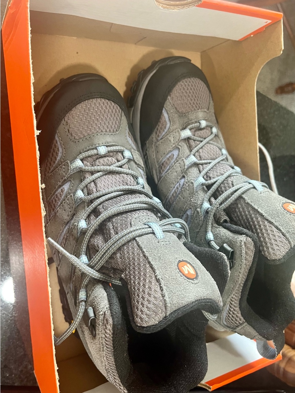 Women’s Gray Ankle Boots & Booties — Suede Mesh Hiking Style